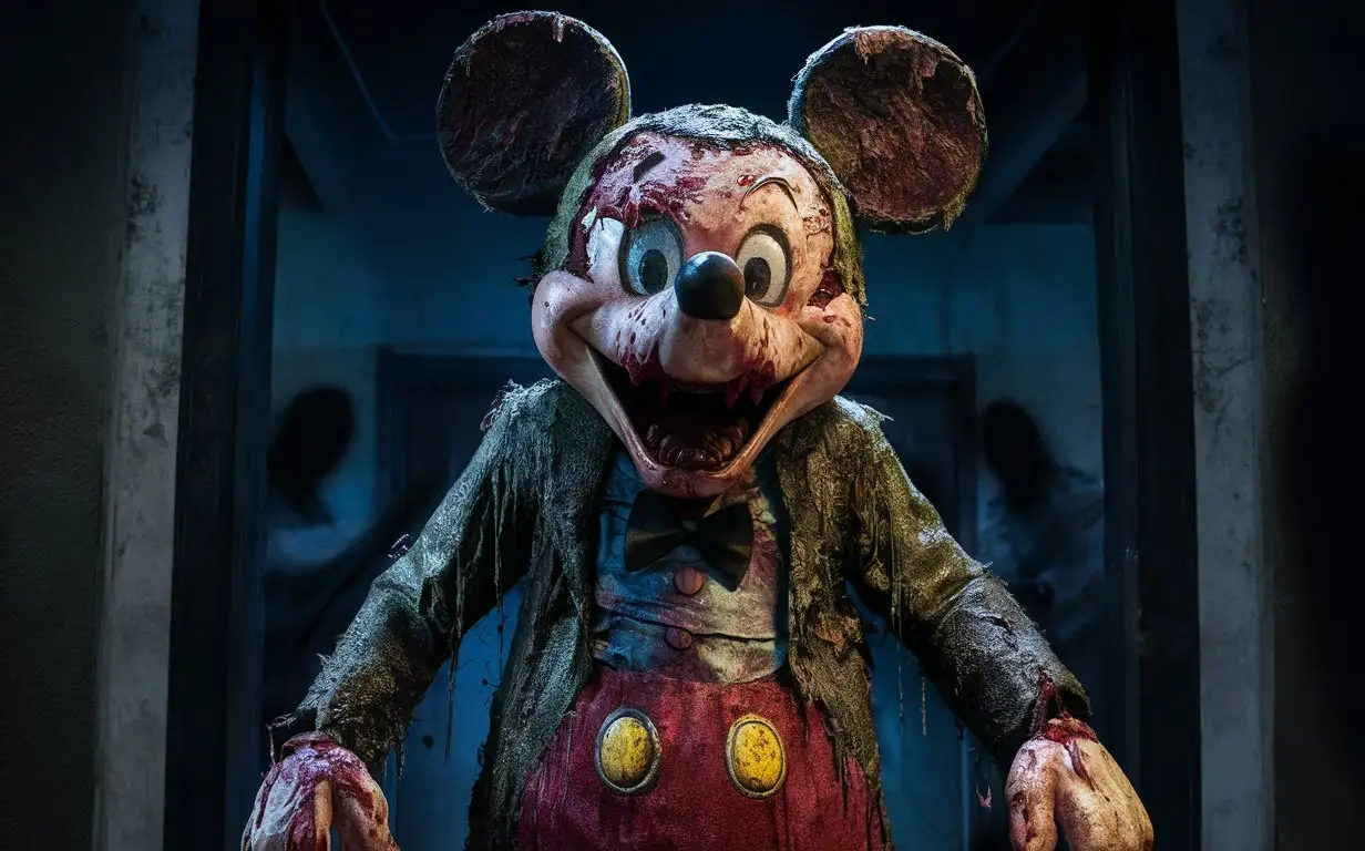 Terrifying-Rotten-Monster-Mickey-Costume-Eerie-FullHeight-Display