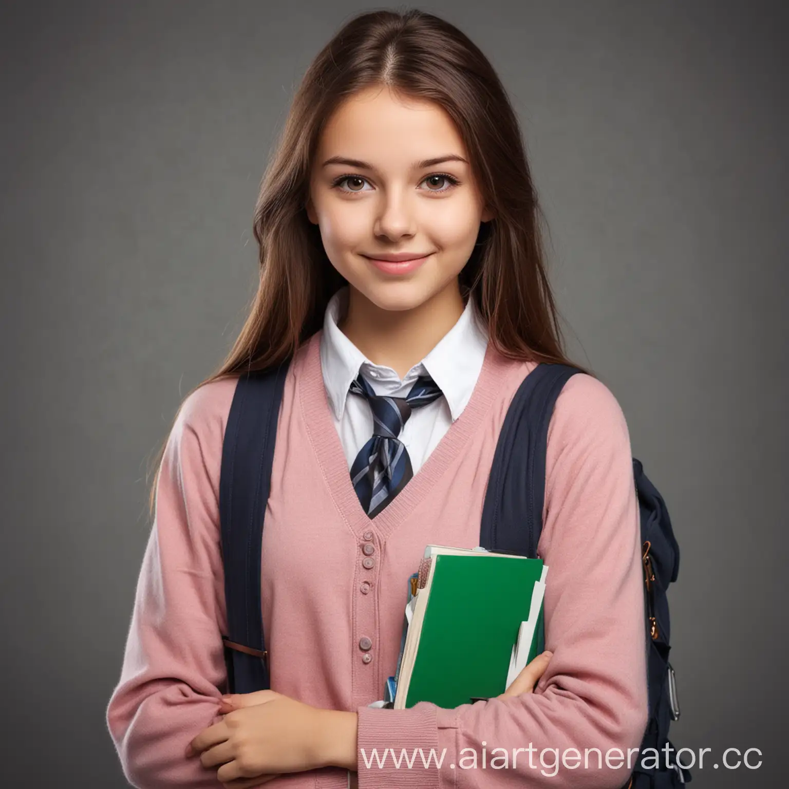 Bright-Young-Student-Girl-Studying-with-Books
