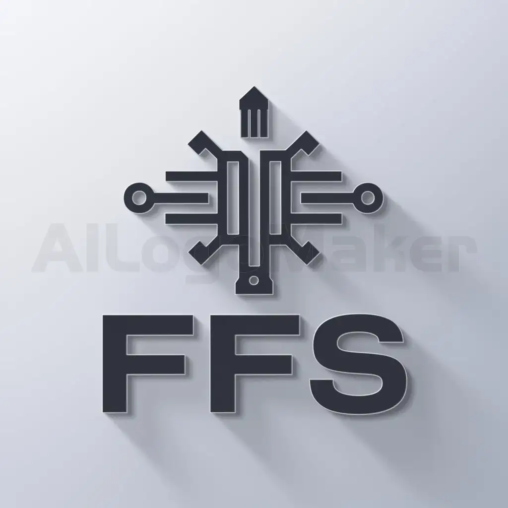 a logo design,with the text "FFS", main symbol:Distributeur,complex,clear background