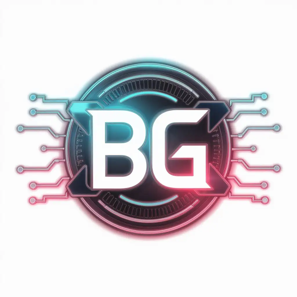Создать логотип крипто валюты с надписью в центре "BG"