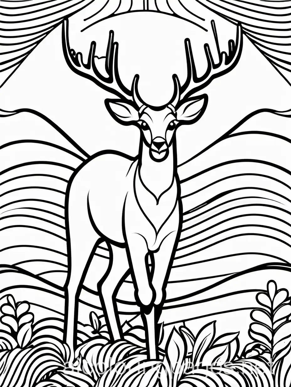 Simple-Impala-Coloring-Page-Easytocolor-Line-Art-for-Kids