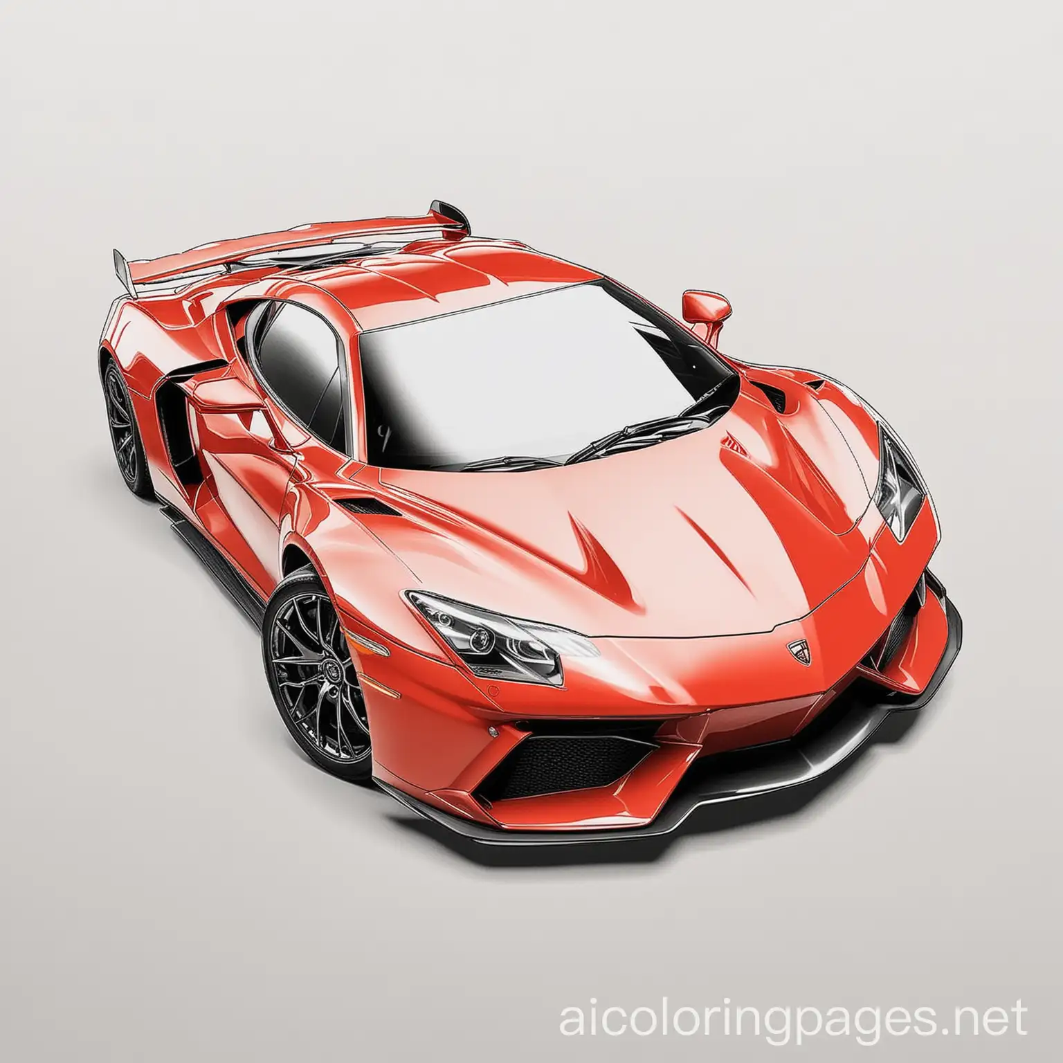 Red-Super-Car-Coloring-Page-Black-and-White-Line-Art-on-White-Background