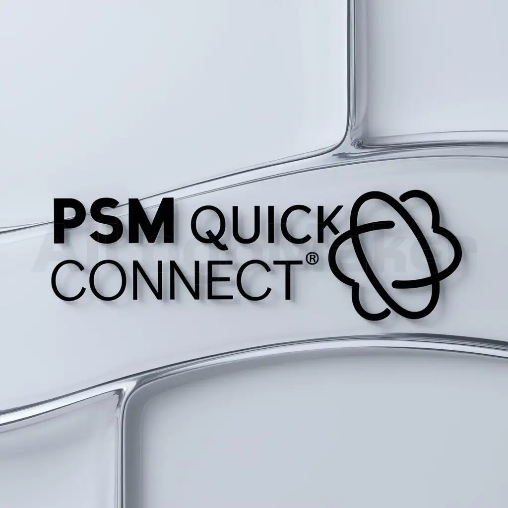 LOGO-Design-For-PSM-Quick-Connect-Creative-Chemistry-Symbol-on-Minimalistic-Clear-Background