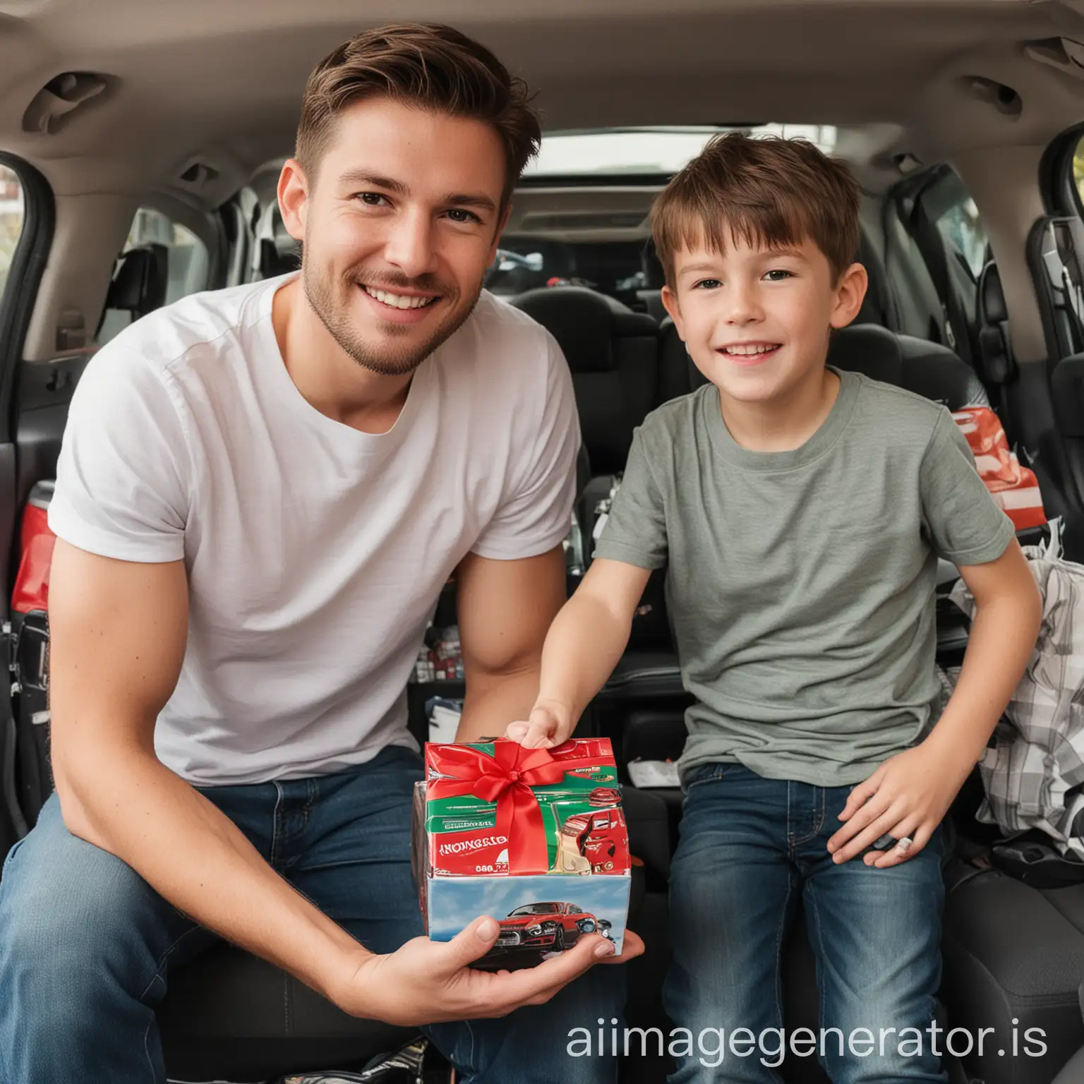 Smaller car gifts on son