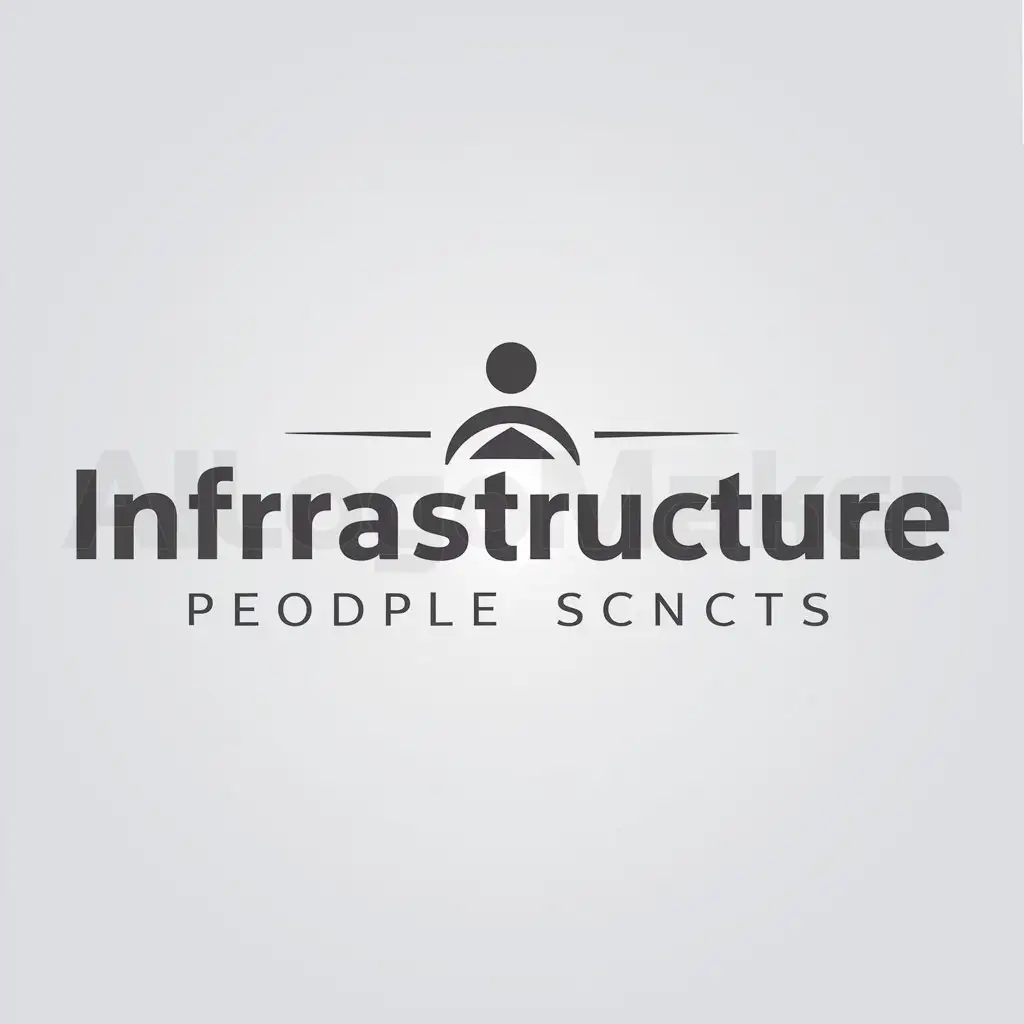 a logo design,with the text "infrastructure", main symbol:human,Moderate,be used in Others industry,clear background