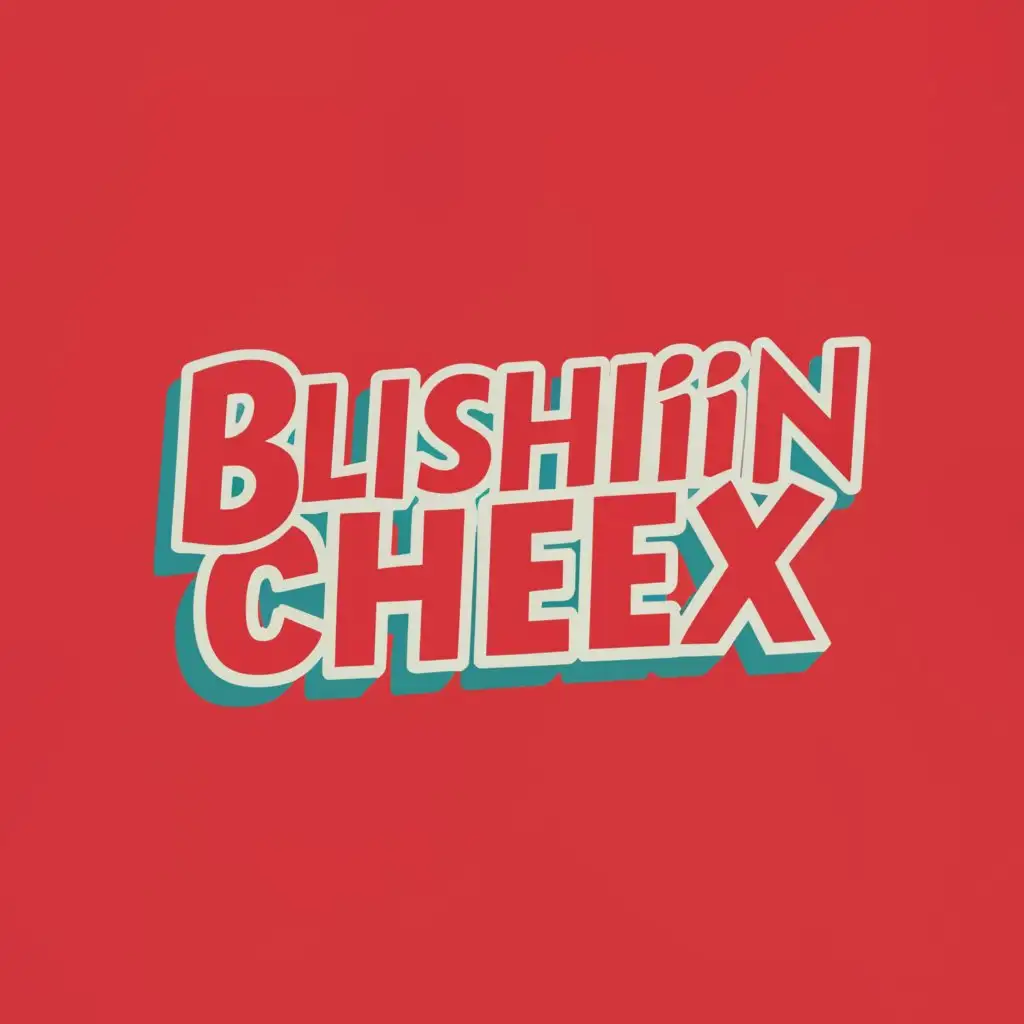 a logo design, with the text 'Blushincheex', main symbol: red butt cheeks, Moderate, be used in the industry 'Others', clear background