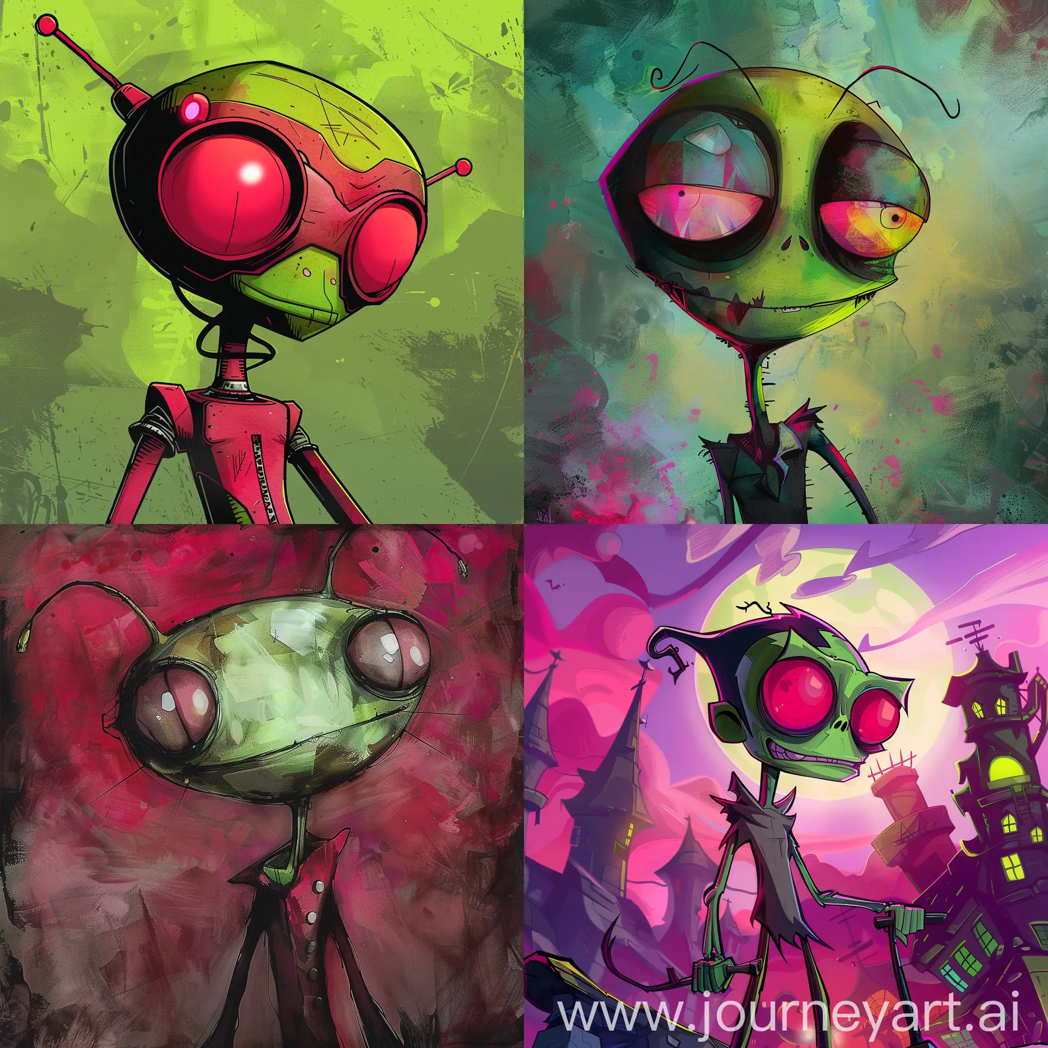 Invader-Zim-Robot-Character-with-Dynamic-Pose