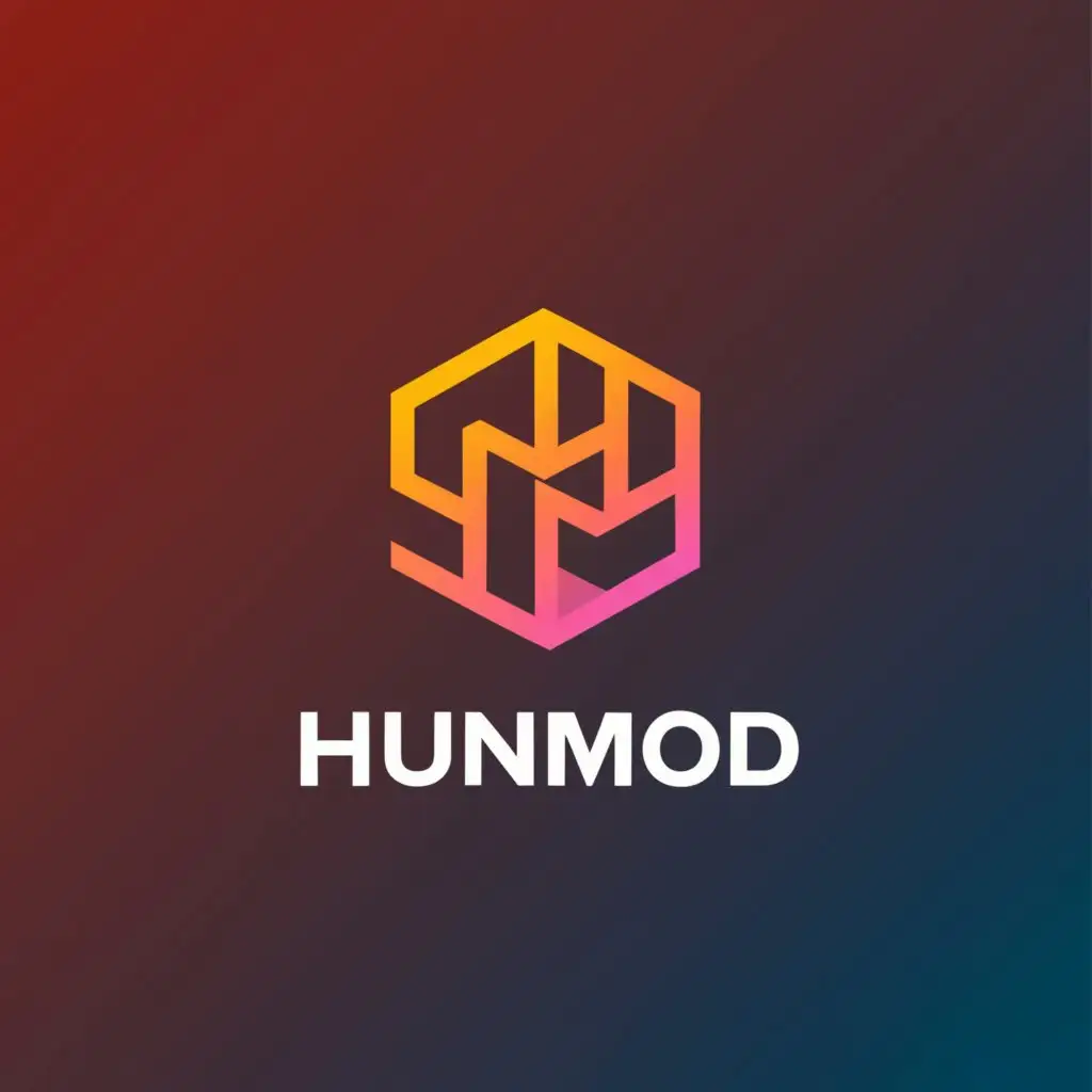 a logo design,with the text "HunMod", main symbol:Modder By tojik_proof_93,complex,be used in Others industry,clear background