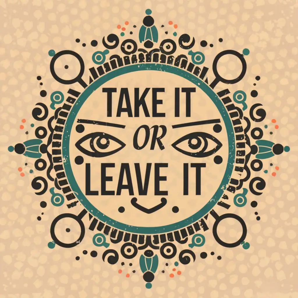 a logo design,with the text "take it or leave it", main symbol:money and happines,complex,clear background