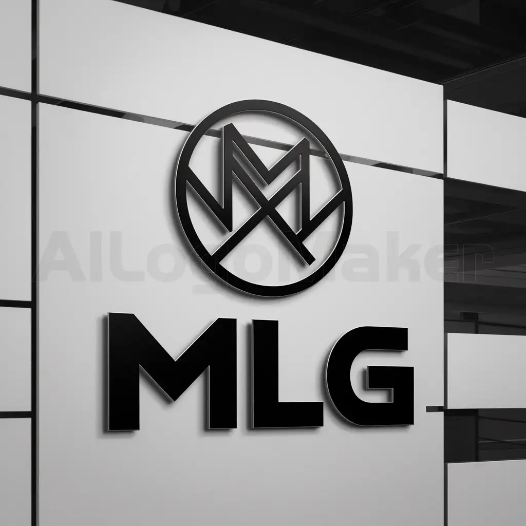 a logo design,with the text "Mlg", main symbol:Pictogramme,complex,clear background