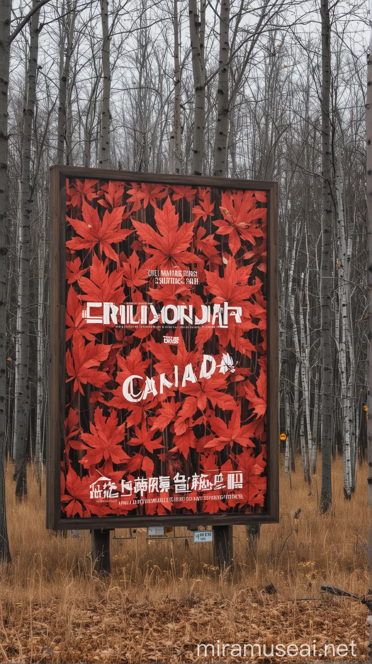billboard for canada in nature