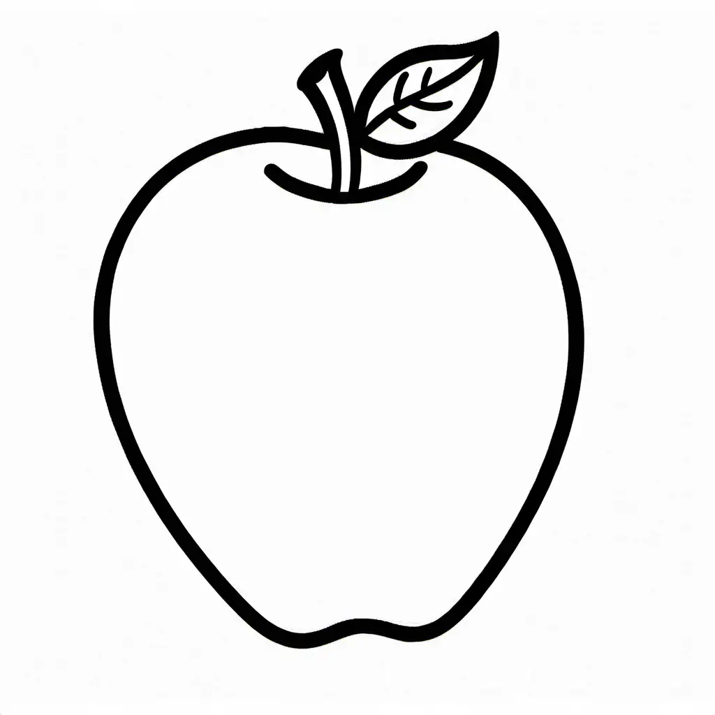 Childrens-Coloring-Page-Apple-Drawing-with-Letter-A