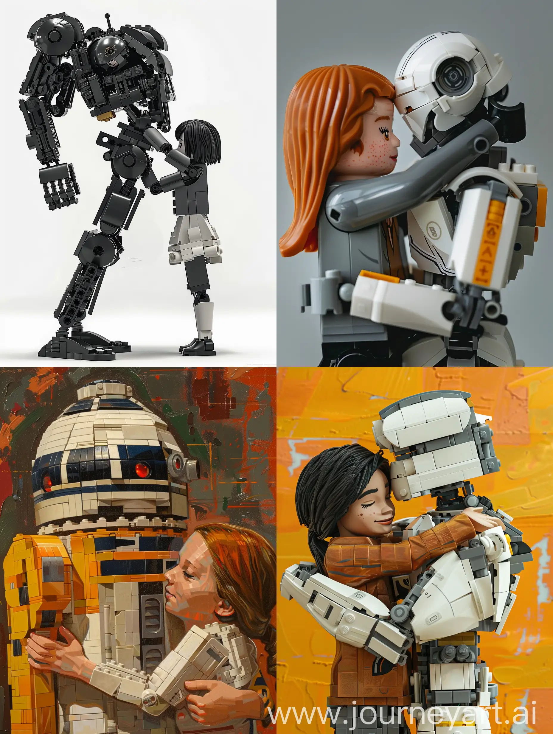 Girl-Embraces-Robot-in-LEGO-Scene