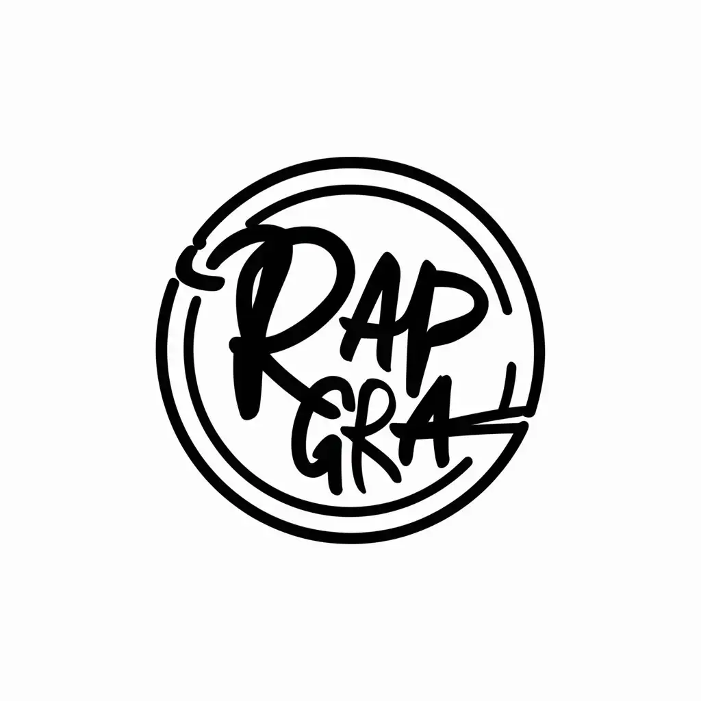 circular_hip_hop_logo_blank_vector_style, text : Rap Gra