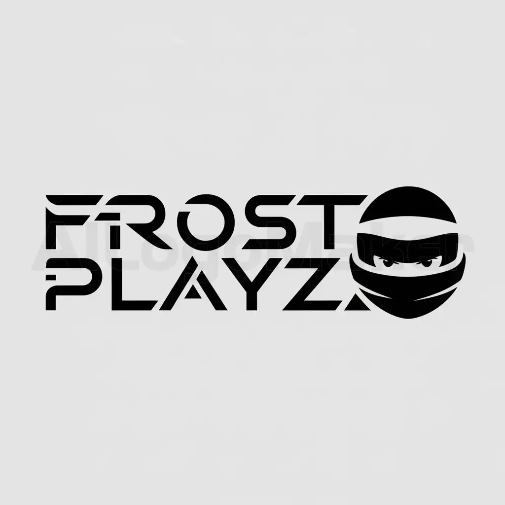 a logo design,with the text "Frost Playz", main symbol:Ninja,Moderate,be used in Gaming industry,clear background
