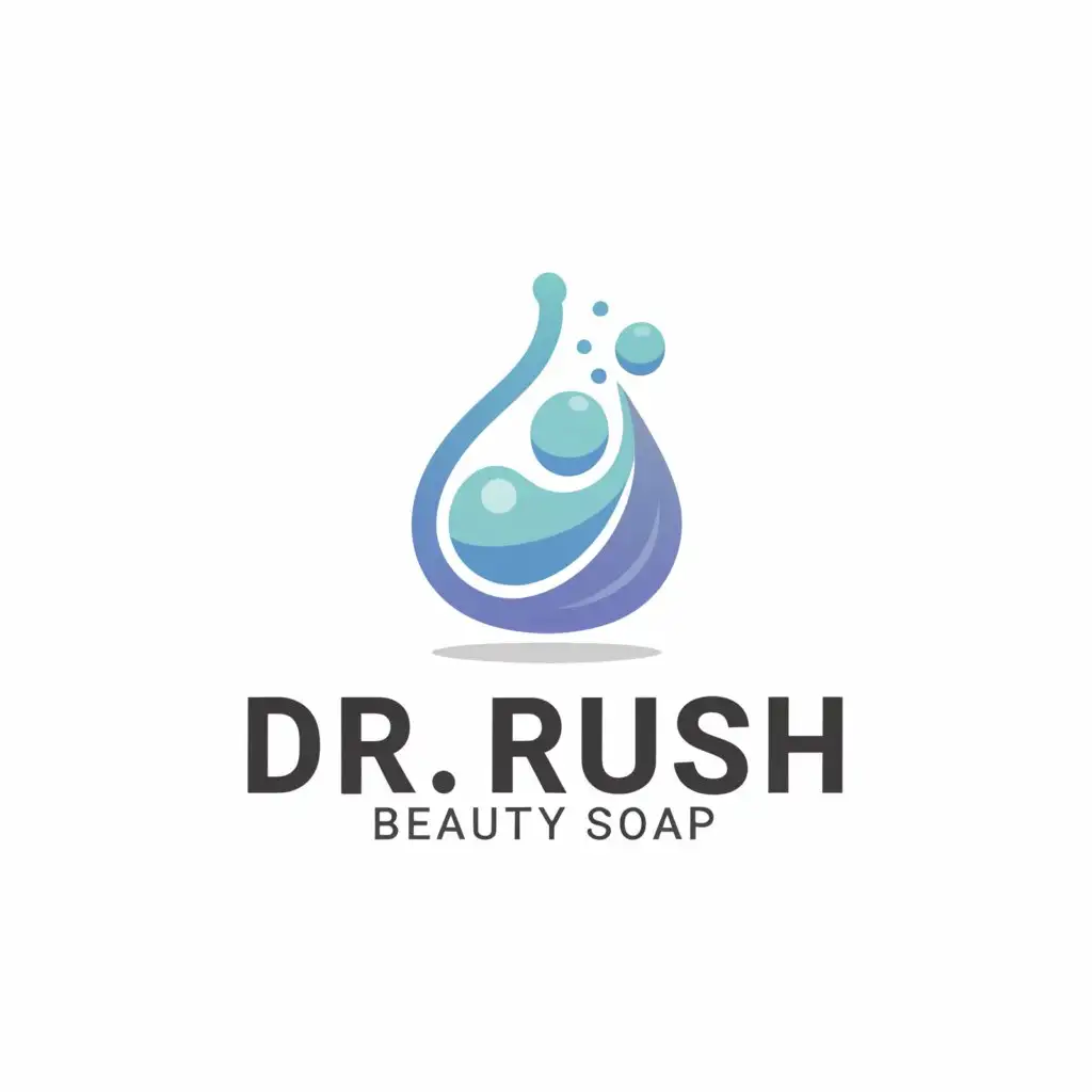LOGO-Design-For-Dr-Rush-Elegant-Typography-with-Cosmetic-Beauty-Product-Symbol