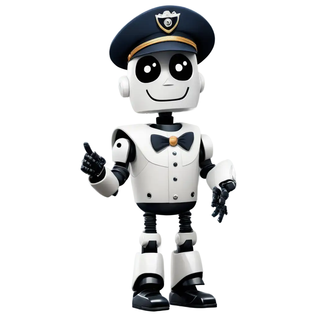 Cartoon-Style-PNG-White-Suit-Humanoid-Robot-with-Captains-Hat-Creative-AI-Art-Prompt
