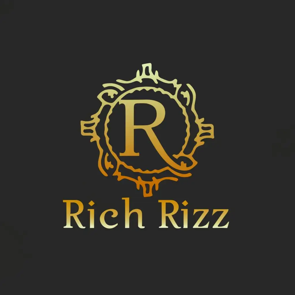 a logo design,with the text "rich rizz", main symbol:money,Moderate,be used in Finance industry,clear background