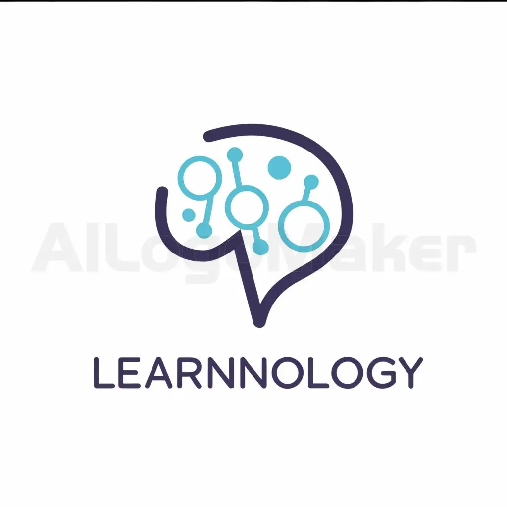 a logo design,with the text "Learnology", main symbol:brain,Moderate,be used in Education industry,clear background