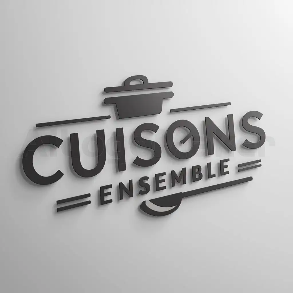 a logo design,with the text "cuissons ensemble", main symbol:Cuisine,Moderate,be used in Restaurant industry,clear background