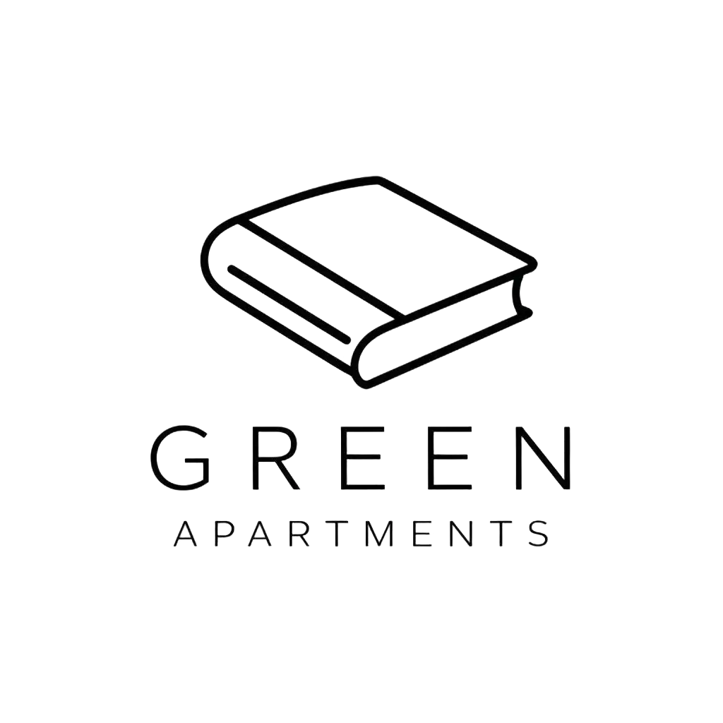 LOGO-Design-For-Green-Apartments-Minimalistic-Book-Symbol-in-Education-Industry