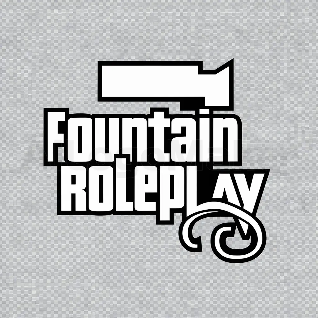 a logo design,with the text "Fountain Roleplay", main symbol:gta sa,Moderate,be used in Technology industry,clear background