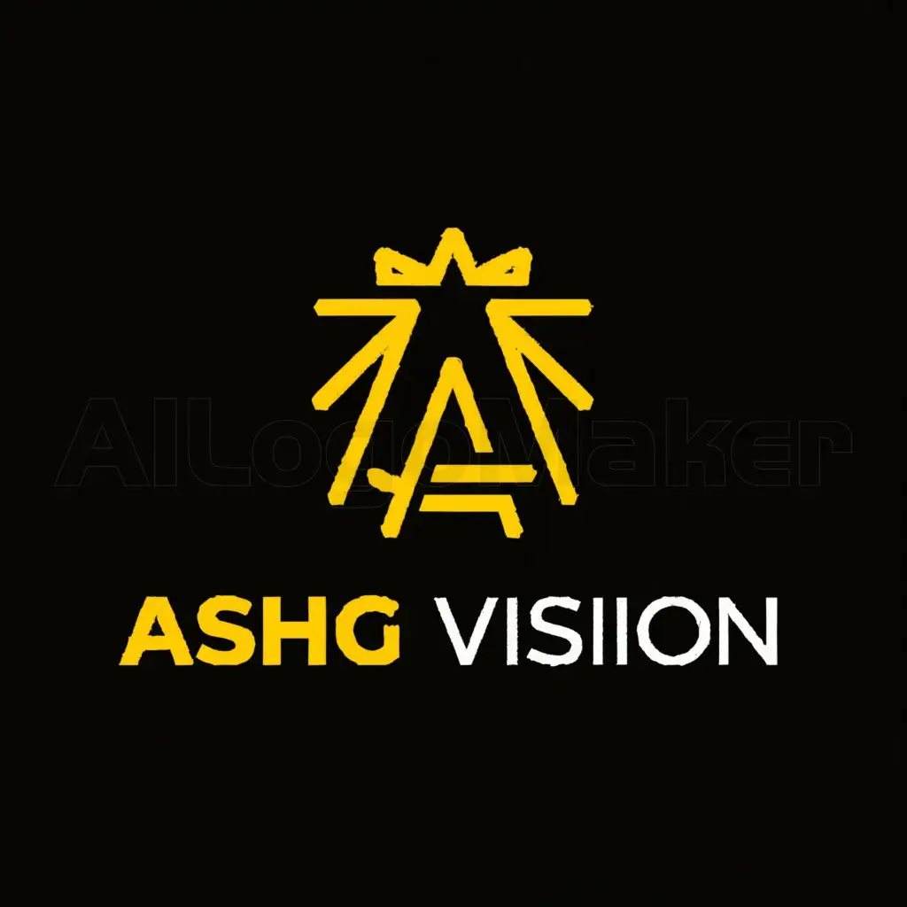 a logo design,with the text "ASHG VISION", main symbol:☀️,complex,clear background