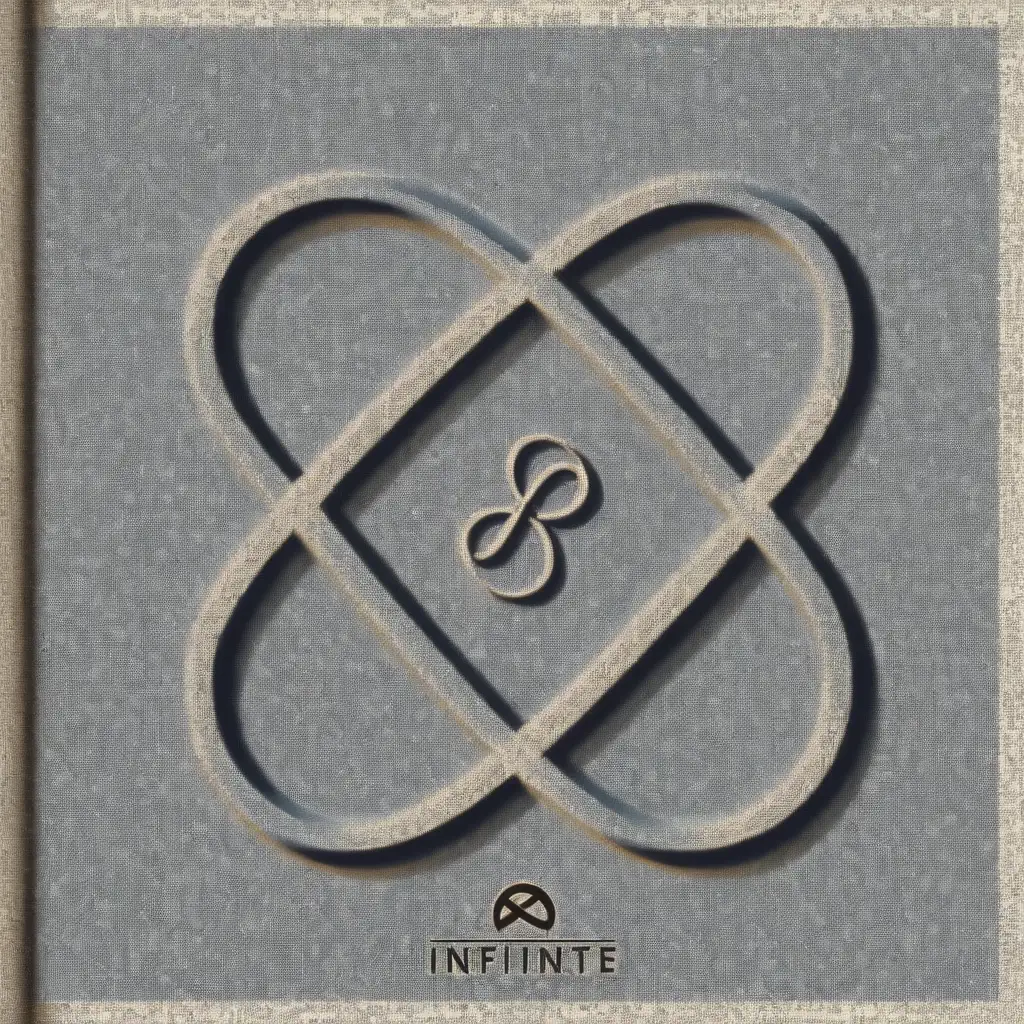 Genera la portada de un single titulado 'Infinite' con el símbolo de infinito como leitmotiv