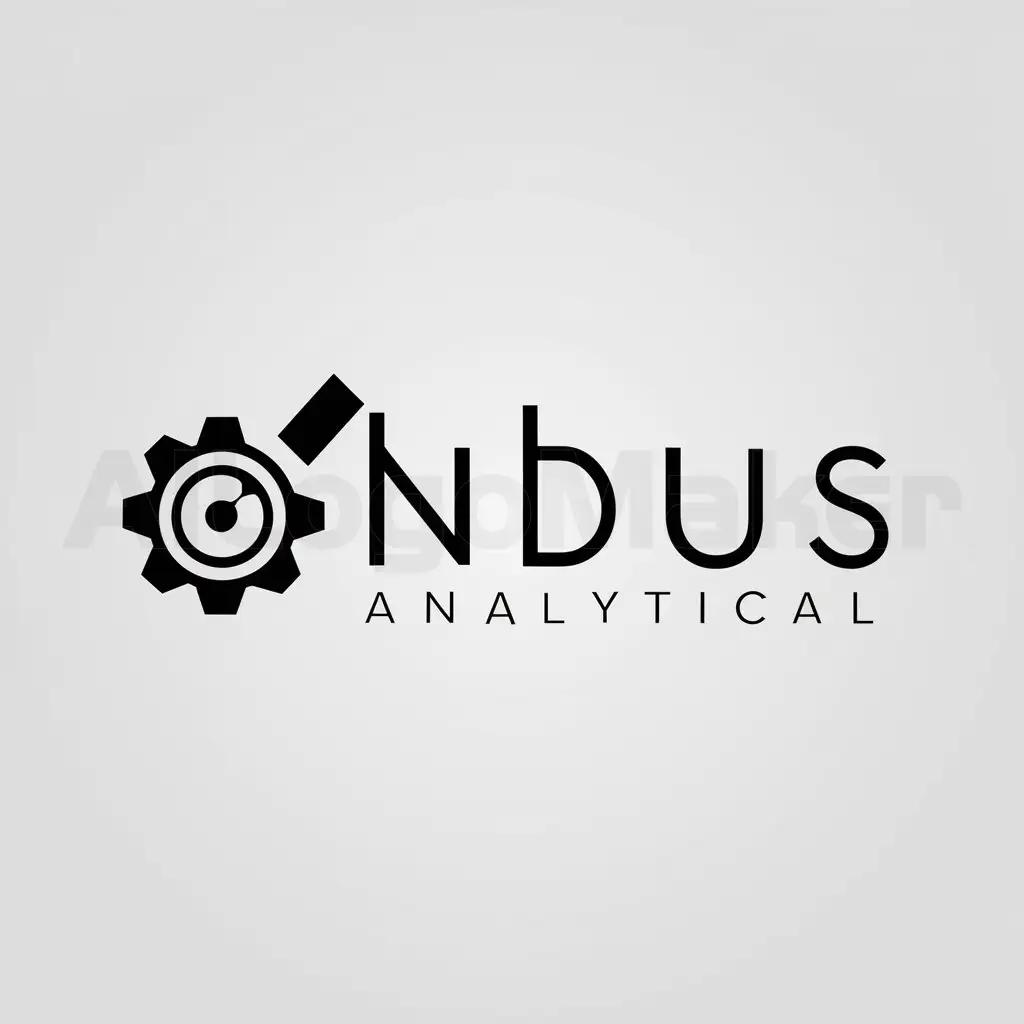 a logo design,with the text "Indus Analytical", main symbol:industrial instrument,Minimalistic,clear background