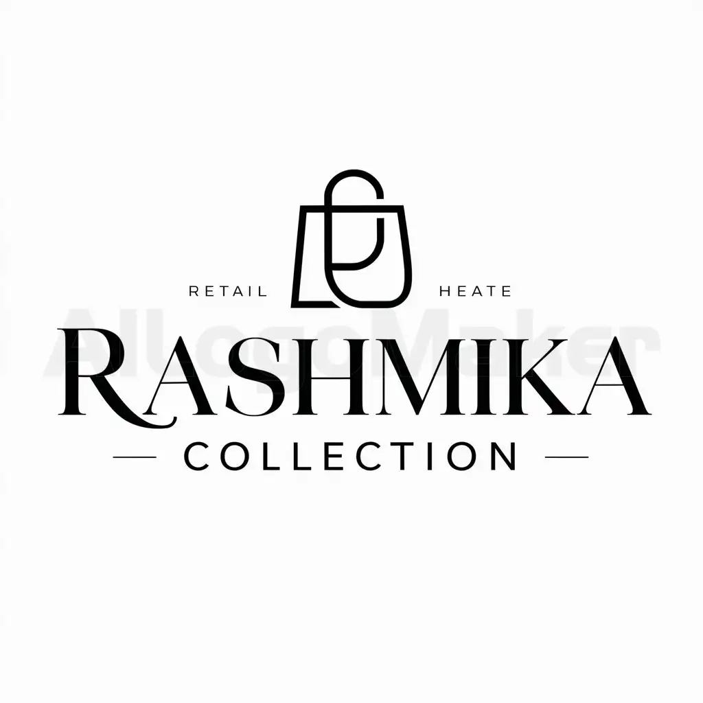 a logo design,with the text "rashmika collection", main symbol:rashmika collection logo shoping,Moderate,be used in Others industry,clear background