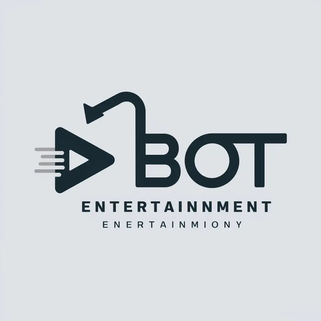 a logo design,with the text "bot", main symbol:video forward,Moderate,be used in Entertainment industry,clear background