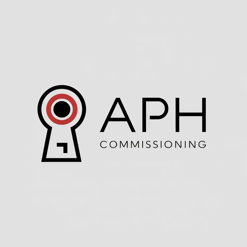 a logo design,with the text "APH Commissioning", main symbol: Sure, I can create a modern and minimalist logo for your security company "APH Commissioning" that incorporates elements representing access control, CCTV, and intruder alarms. Here are some initial design ideas:

1. A stylized keyhole or key to represent access control, with a camera lens in the center to symbolize CCTV. The company name "APH Commissioning" could be written in clean, modern typography alongside the icon. For color, I would suggest using a bold primary color like red, blue, or green to make the logo stand out.
2. A simple outline of a person with a shield surrounding them, symbolizing protection and security. Inside the shield, I would incorporate icons representing access control, CCTV, and intruder alarms (such as a lock, camera lens, and an exclamation mark). This design could be executed in a minimalist style using simple lines and shapes, with a monochromatic or two-tone color scheme.
3. A stylized letter "A" for APH Commissioning that incorporates elements of access control, CCTV, and intruder alarms. For example, the crossbar of the "A" could be designed to look like a lock or security gate, with a camera lens integrated into the design. This concept would work well in a modern, minimalist style using a simple color palette.

I'm open to hearing your thoughts and feedback on these ideas! Let me know if any of them resonate with you, or if you have any other suggestions for how to represent APH Commissioning through a logo design.,Moderate,be used in ACCESS CONTROL, CCTV AND INTRUDER ALARMS! industry,clear background