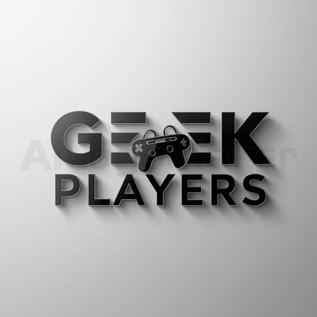 a logo design,with the text "geek players", main symbol:players,Moderate,clear background