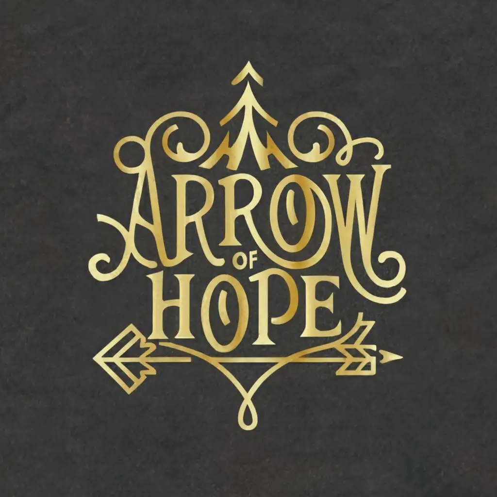 a logo design,with the text "Arrow of hope", main symbol:Arrow,complex,clear background