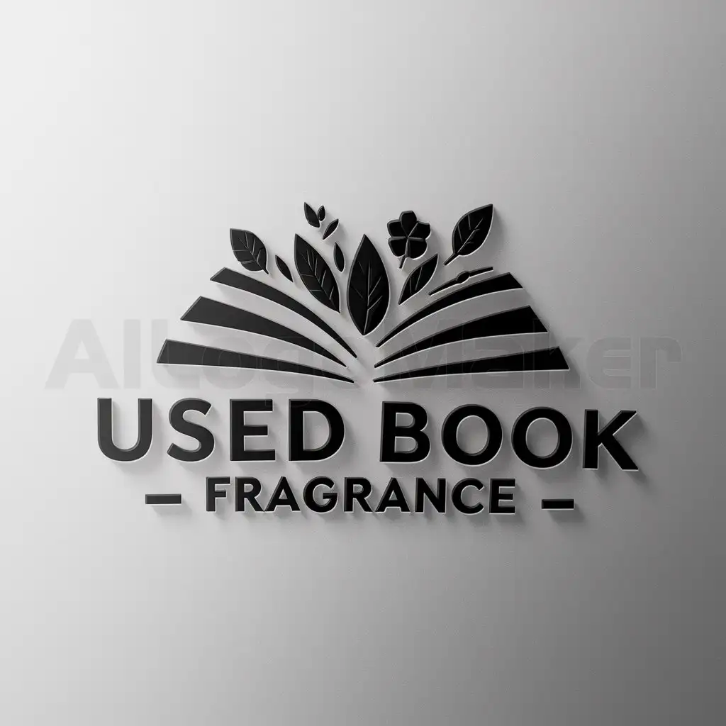 LOGO-Design-For-Used-Book-Fragrance-Vintage-Charm-with-Textual-Elegance-and-Book-Scent-Essence