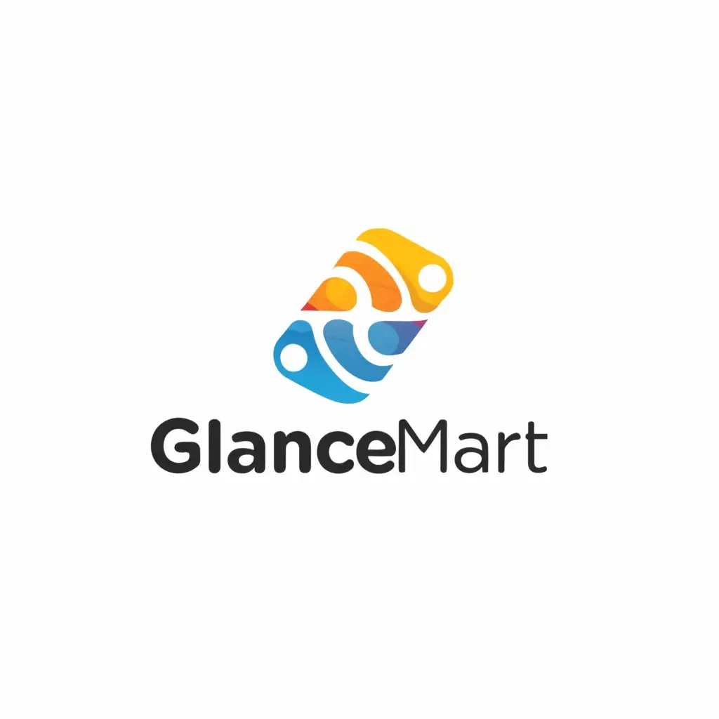 a logo design,with the text "Glance Mart", main symbol:phone and laptop,Moderate,be used in Technology industry,clear background