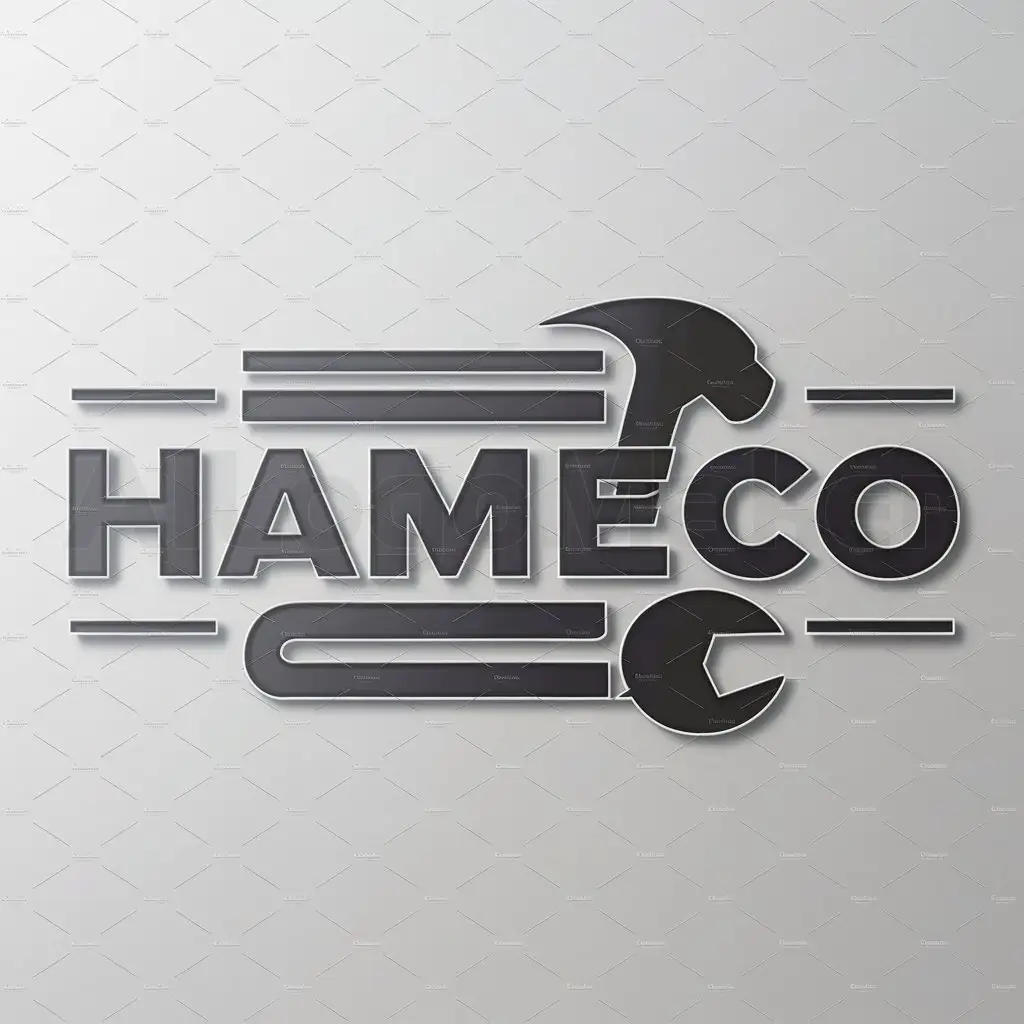 a logo design,with the text "HAMECO", main symbol:Construction,Moderate,be used in Construction industry,clear background