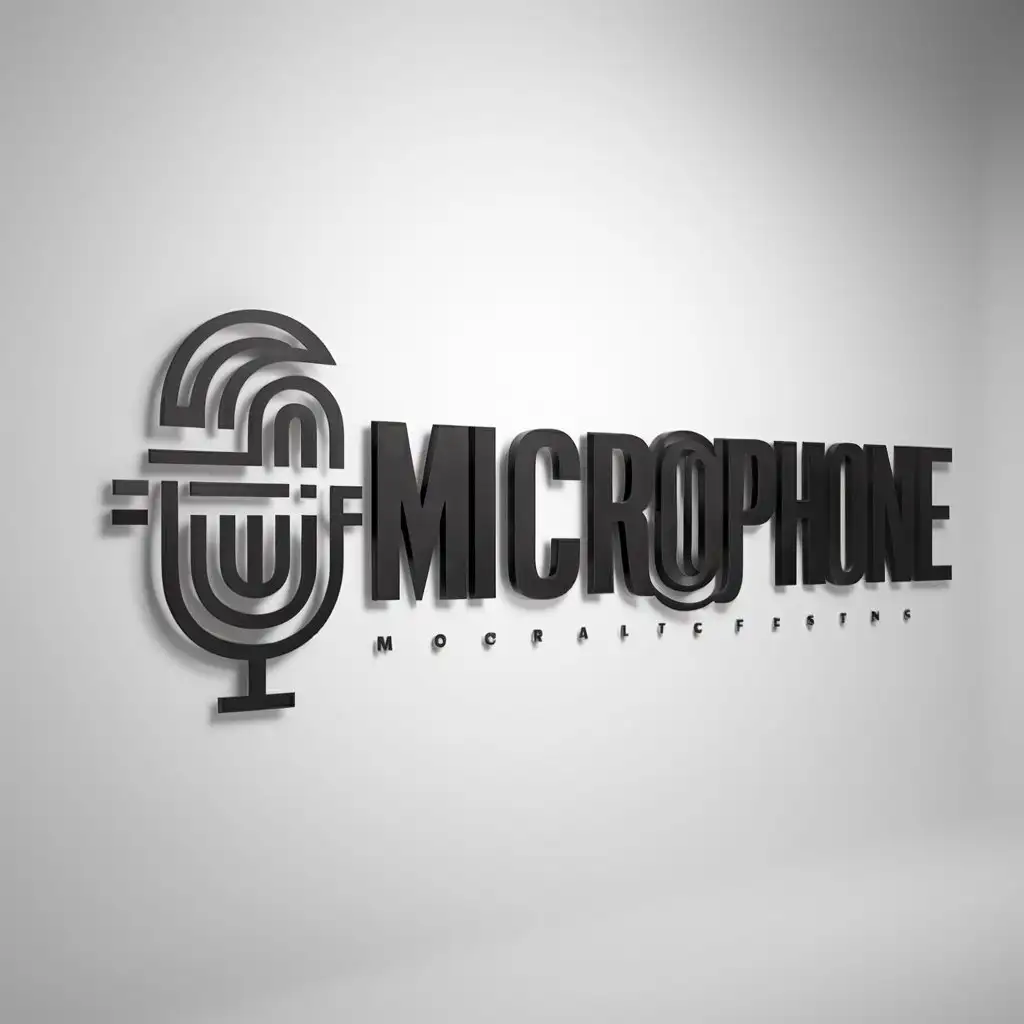 a logo design,with the text "microphone", main symbol:FuLe,complex,be used in Others industry,clear background