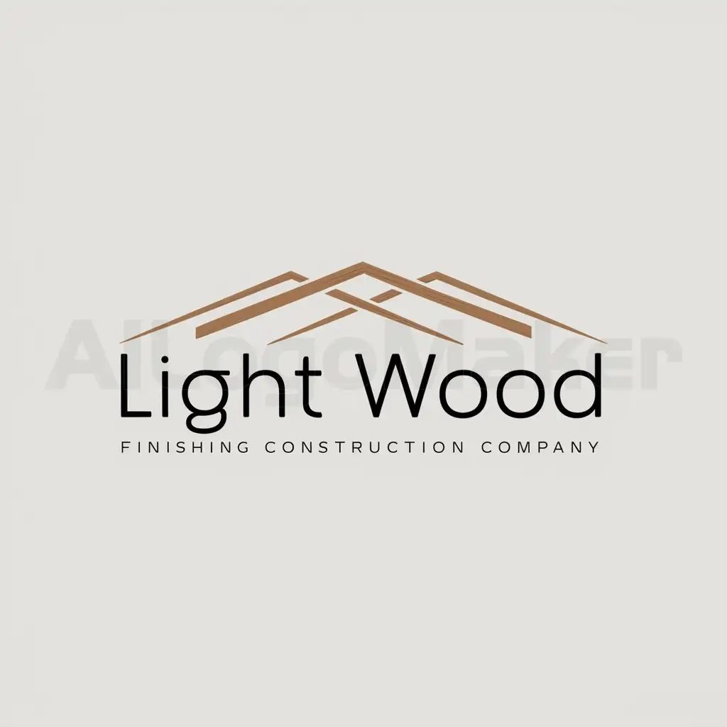 LOGO-Design-For-Light-Wood-Minimalistic-Emblem-for-Admin-Office-Finishing-Construction-Company