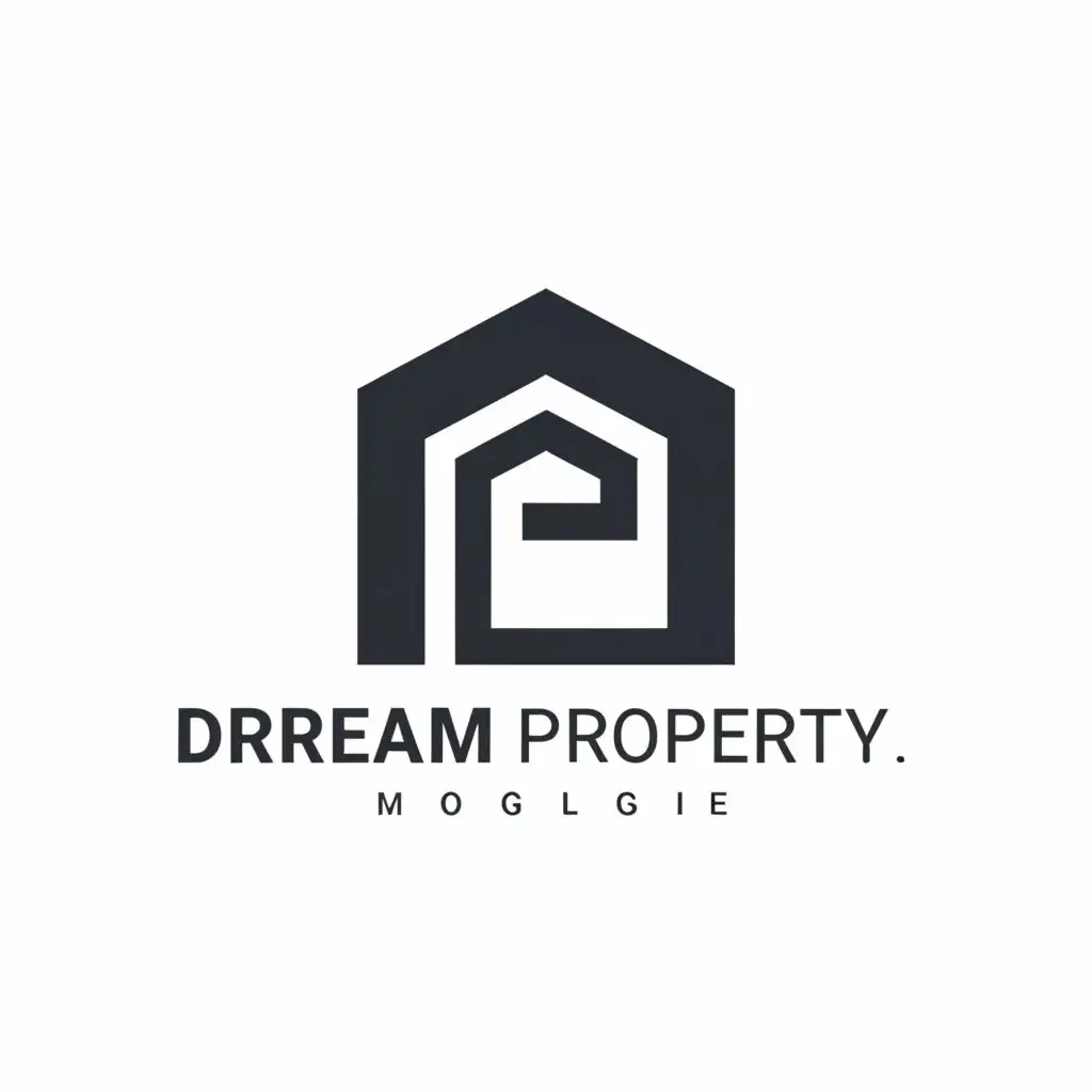 a logo design,with the text "Dream Property", main symbol:house,Minimalistic,be used in Construction industry,clear background
