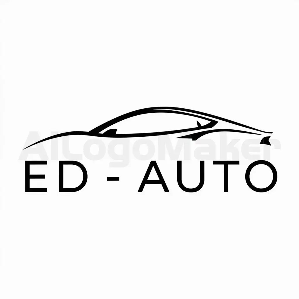 a logo design,with the text "ED-Auto  ", main symbol:automobile Tesla,Moderate,be used in Automotive industry,clear background