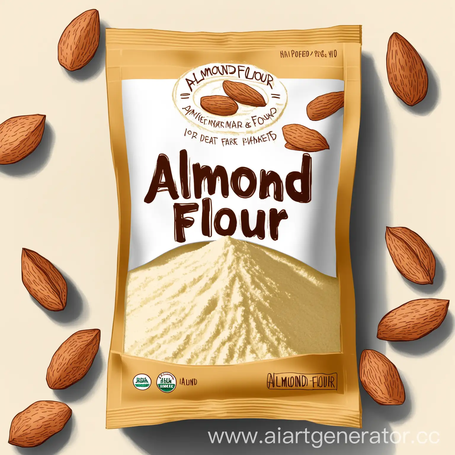 HandDrawn-Packet-of-Almond-Flour-on-Rustic-Wooden-Surface