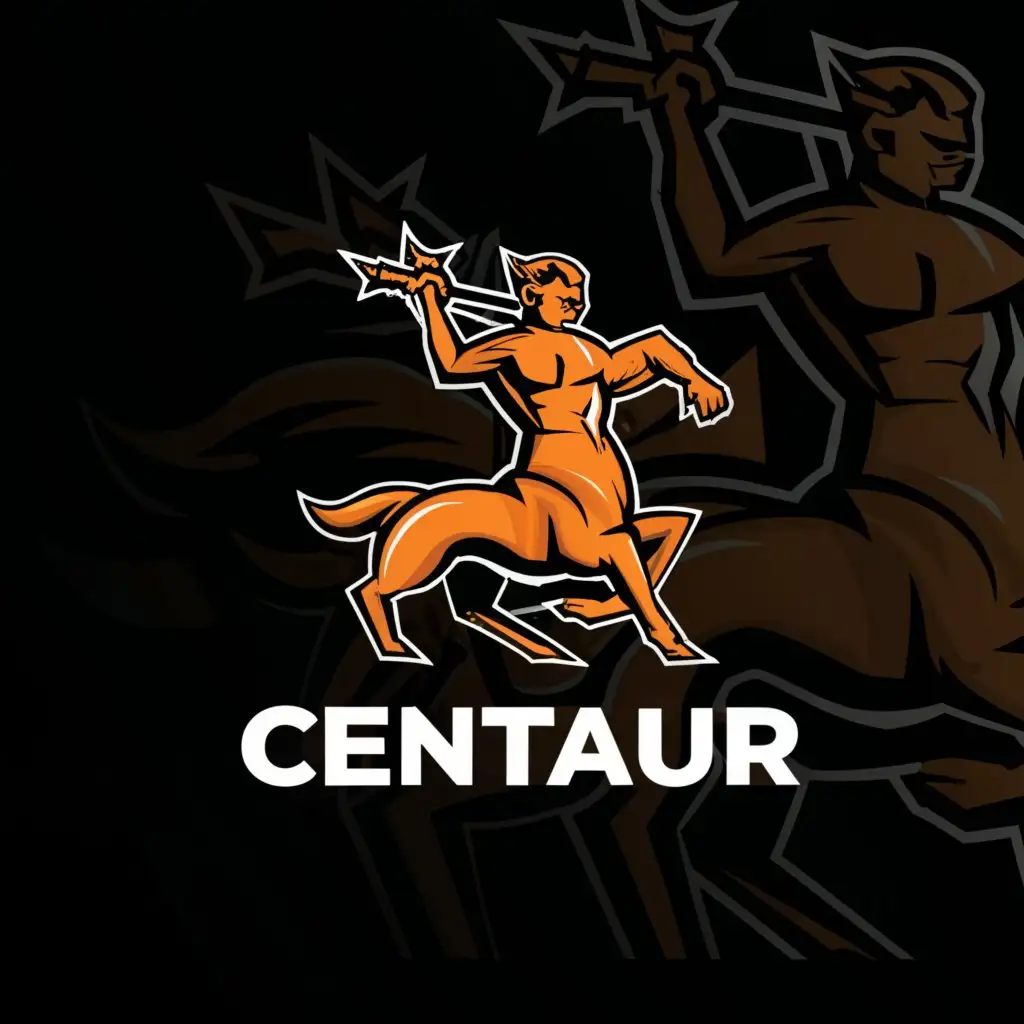 a logo design,with the text "CENTAUR", main symbol:CENTAUR,complex,be used in Sports Fitness industry,clear background