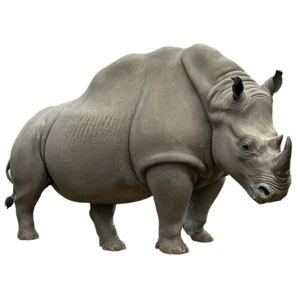 HighQuality-PNG-Image-of-a-Majestic-Rhinoceros-Captivating-Wildlife-Art-for-Online-Platforms