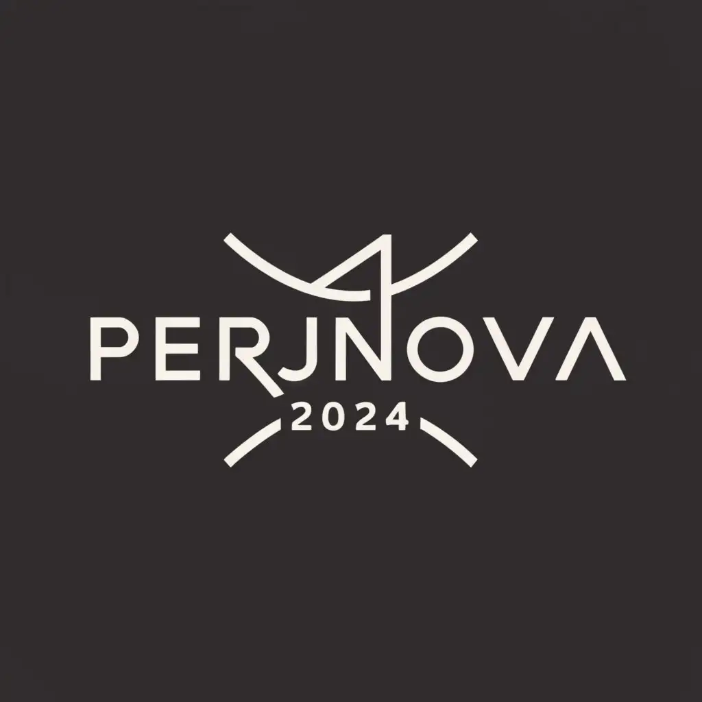 a logo design,with the text "PERUNOVA 2024", main symbol:white,Minimalistic,be used in Legal industry,clear background