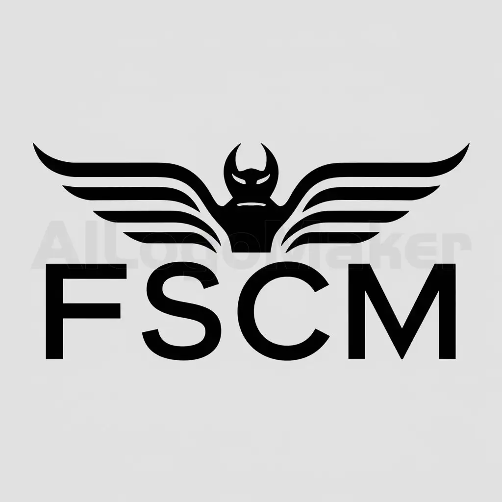 a logo design,with the text "FSCM", main symbol:ren,Moderate,clear background
