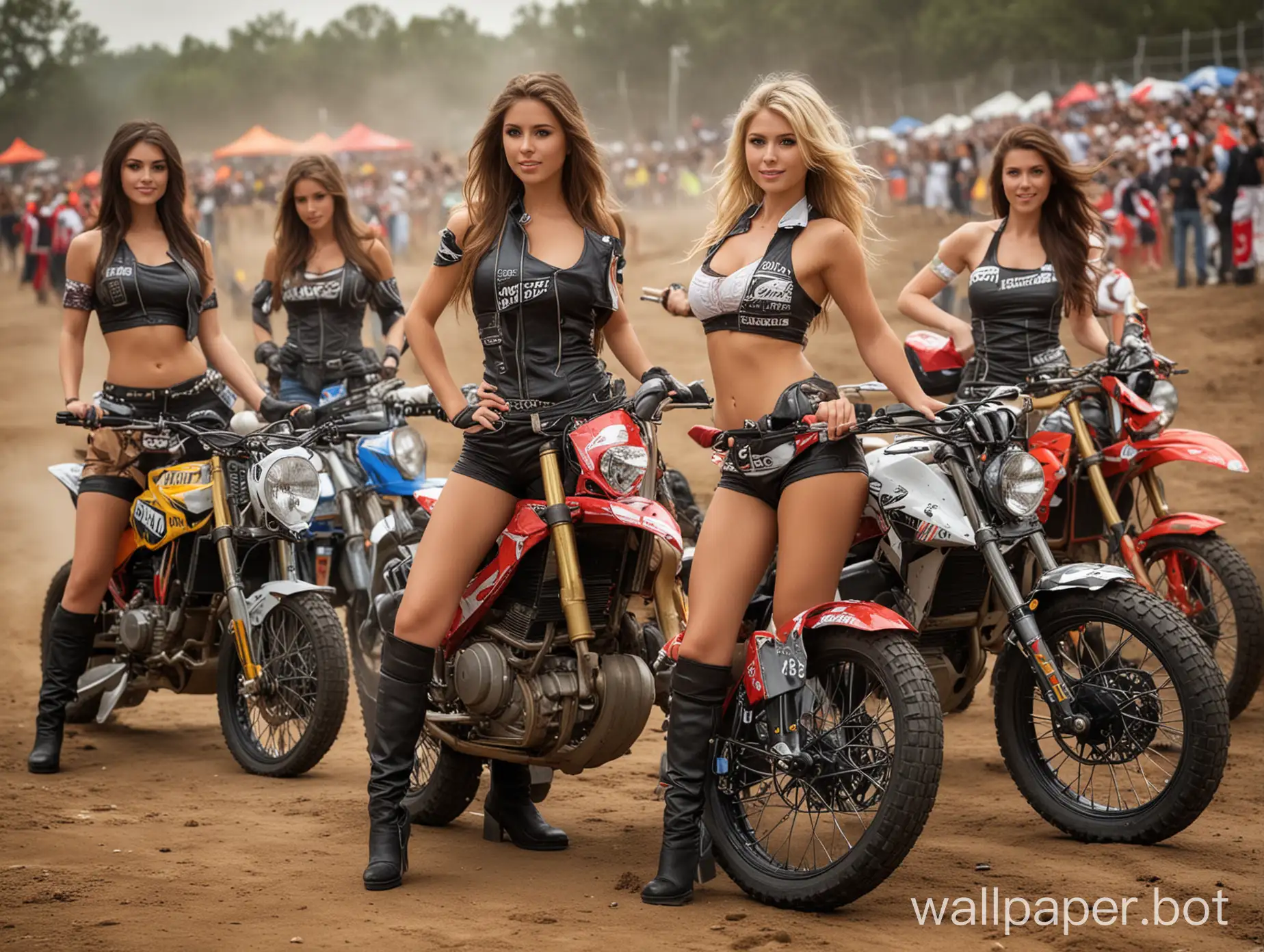 moto race girls BACKGROUND FOR POSTER