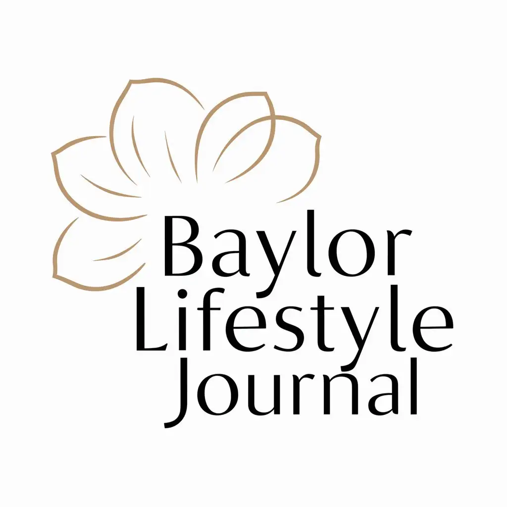 a logo design,with the text "Baylor Lifestyle Journal", main symbol:flowers,Moderate,be used in Restaurant industry,clear background