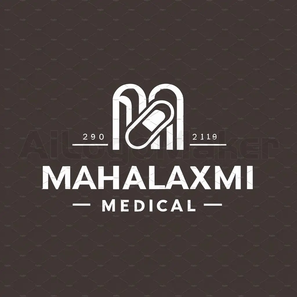 a logo design,with the text "Mahalaxmi medical", main symbol:Medicine,Moderate,be used in Medical industry,clear background