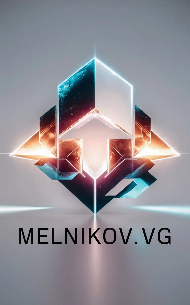 Futuristic-Luminescent-Logo-Design-for-MelnikovVG-Drawing-the-Future-Together